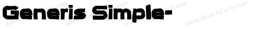 Generis Simple字体转换